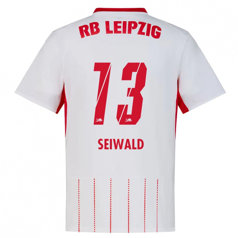 Danxen Mænd Nicolas Seiwald #13 Rød Hvid Gul Hjemmebane Spillertrøjer 2026/27 Trøje T-Shirt