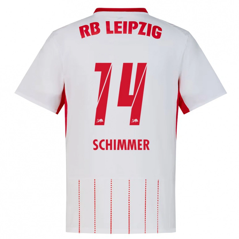 Danxen Mænd Marleen Schimmer #14 Rød Hvid Gul Hjemmebane Spillertrøjer 2026/27 Trøje T-Shirt