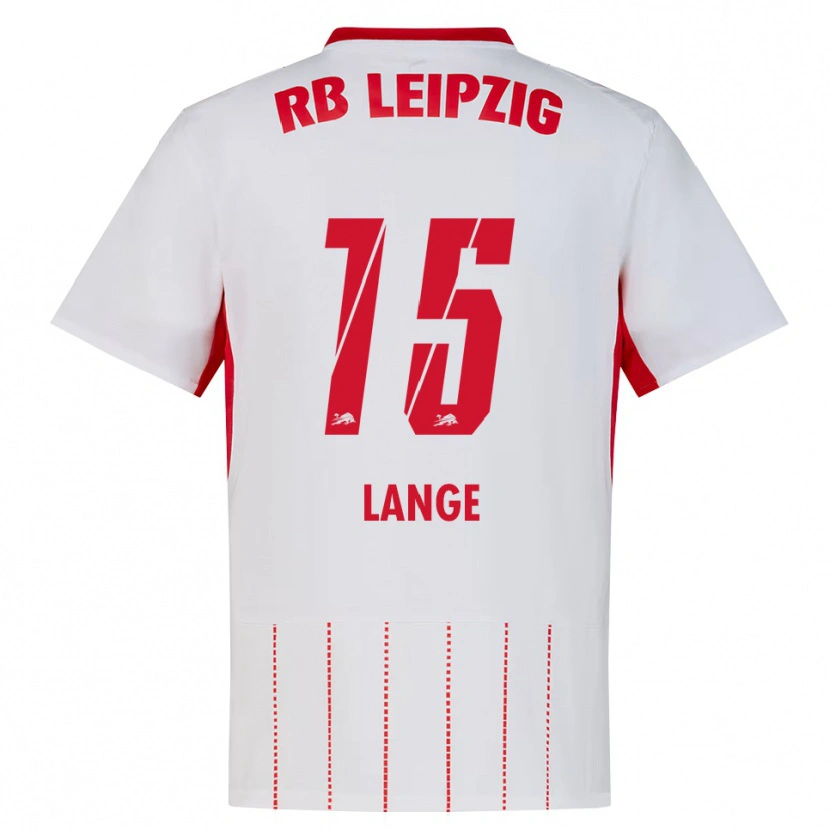 Danxen Mænd Oskar Lange #15 Rød Hvid Gul Hjemmebane Spillertrøjer 2026/27 Trøje T-Shirt