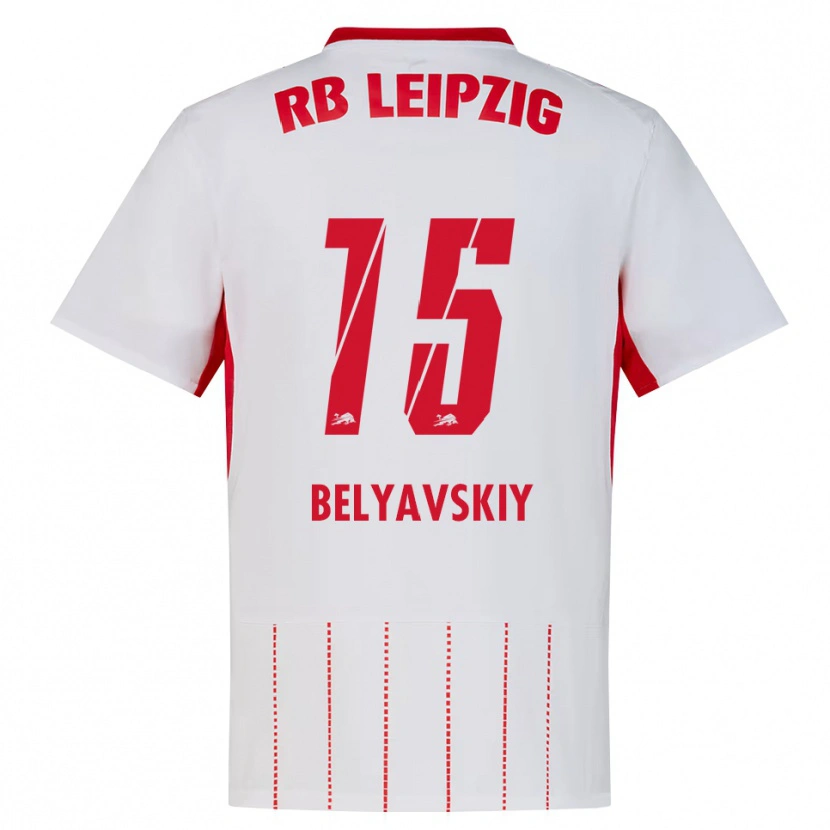 Danxen Mænd David Belyavskiy #15 Rød Hvid Gul Hjemmebane Spillertrøjer 2026/27 Trøje T-Shirt
