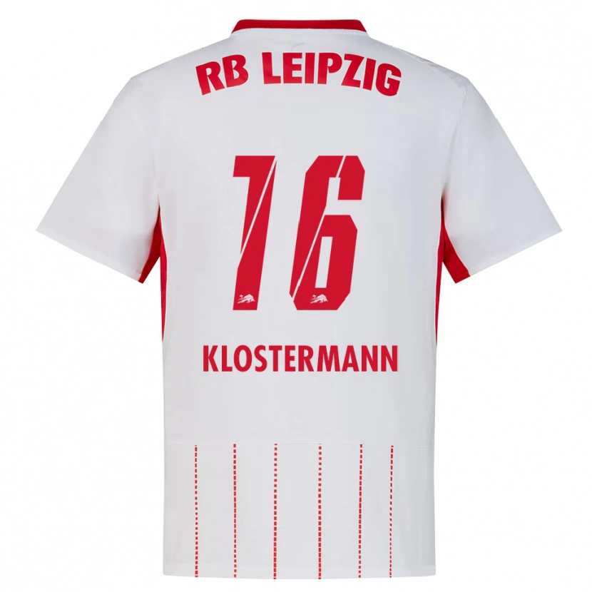 Danxen Mænd Lukas Klostermann #16 Rød Hvid Gul Hjemmebane Spillertrøjer 2026/27 Trøje T-Shirt