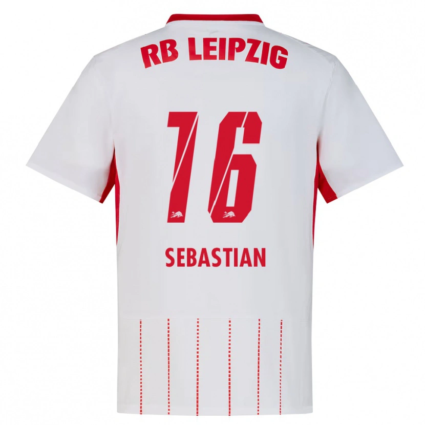 Danxen Mænd Jordy Sebastian #16 Rød Hvid Gul Hjemmebane Spillertrøjer 2026/27 Trøje T-Shirt