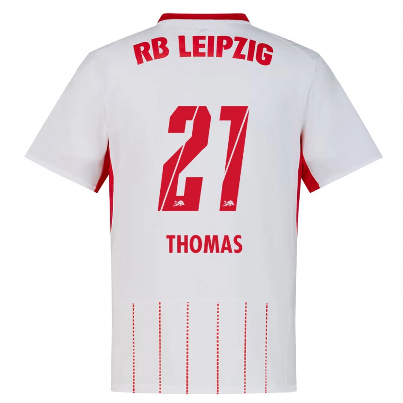 Danxen Mænd Ayodele Thomas #21 Rød Hvid Gul Hjemmebane Spillertrøjer 2026/27 Trøje T-Shirt