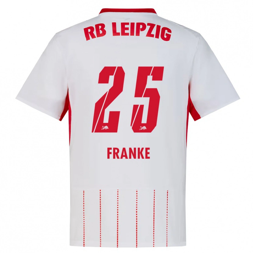 Danxen Mænd Lenny Franke #25 Rød Hvid Gul Hjemmebane Spillertrøjer 2026/27 Trøje T-Shirt