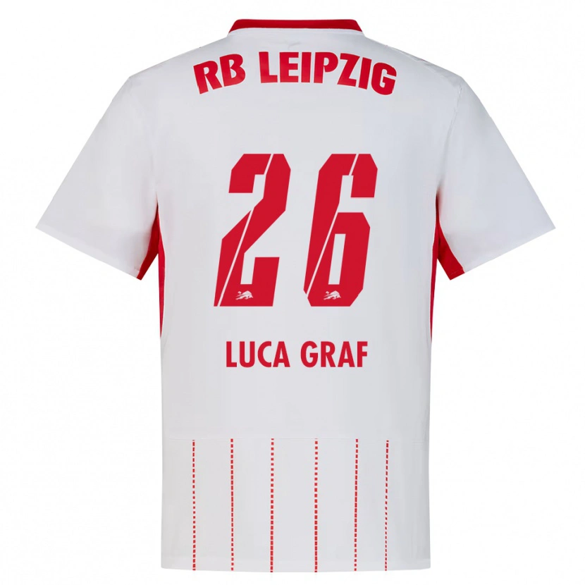 Danxen Mænd Luca Marie Graf #26 Rød Hvid Gul Hjemmebane Spillertrøjer 2026/27 Trøje T-Shirt