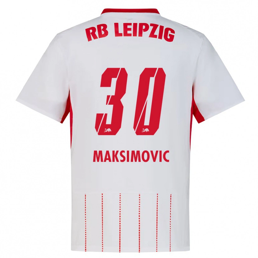 Danxen Mænd Andrija Maksimovic #30 Rød Hvid Gul Hjemmebane Spillertrøjer 2026/27 Trøje T-Shirt