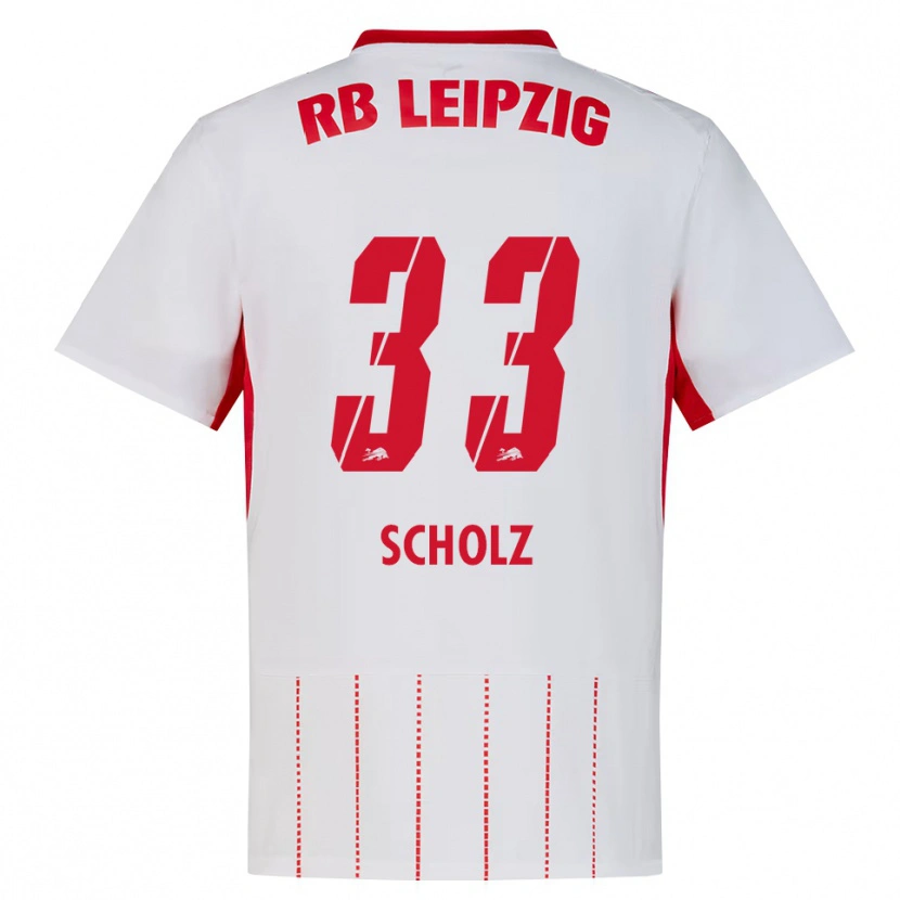 Danxen Mænd Emil Scholz #33 Rød Hvid Gul Hjemmebane Spillertrøjer 2026/27 Trøje T-Shirt
