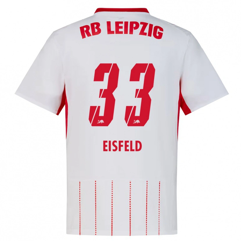 Danxen Mænd Tom Eisfeld #33 Rød Hvid Gul Hjemmebane Spillertrøjer 2026/27 Trøje T-Shirt