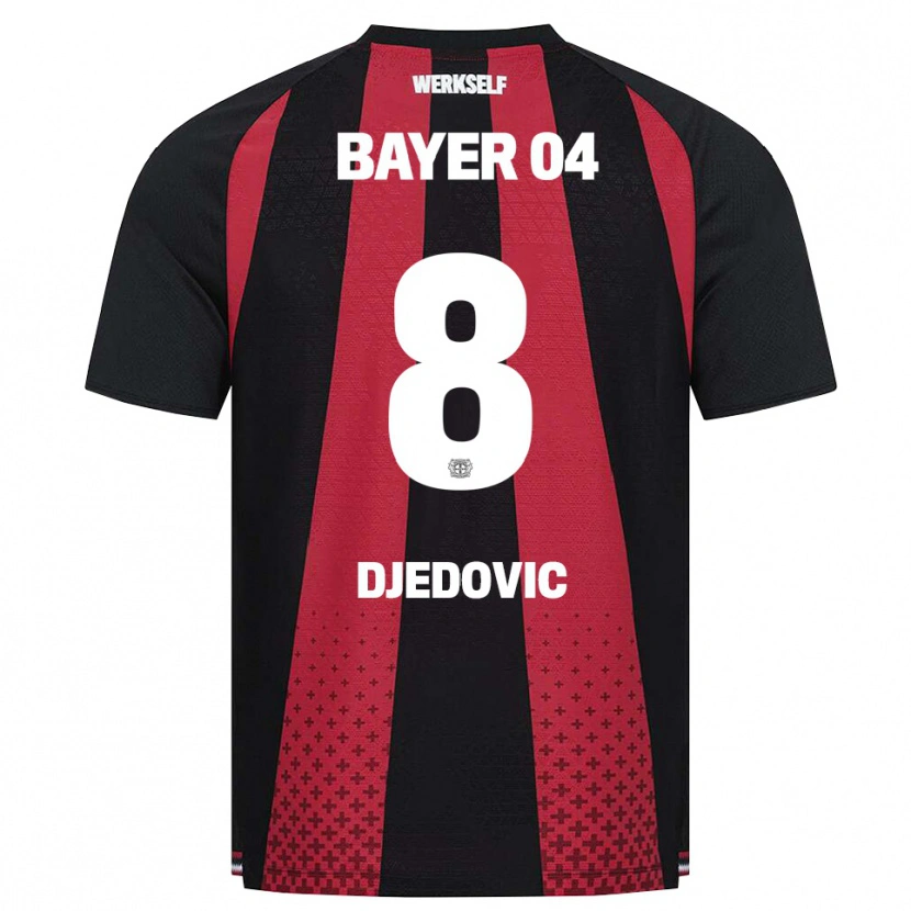 Danxen Mænd Melis Djedovic #8 Sort Hvid Rød Hjemmebane Spillertrøjer 2026/27 Trøje T-Shirt