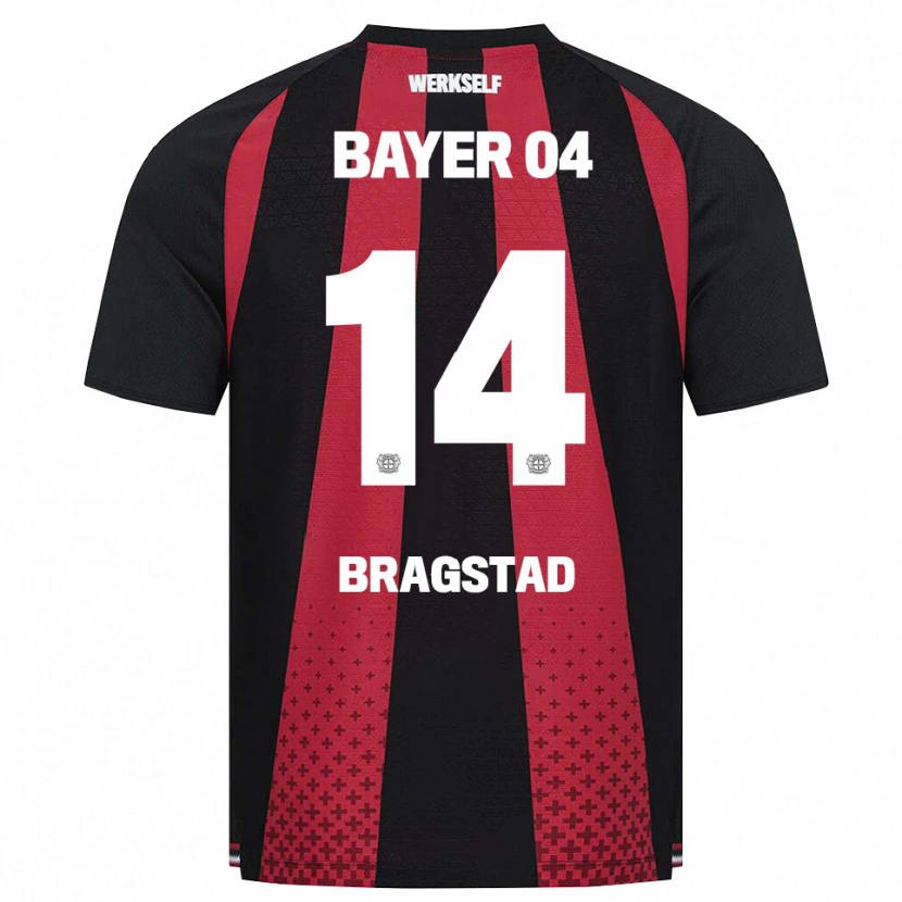 Danxen Mænd Emilie Bragstad #14 Sort Hvid Rød Hjemmebane Spillertrøjer 2026/27 Trøje T-Shirt
