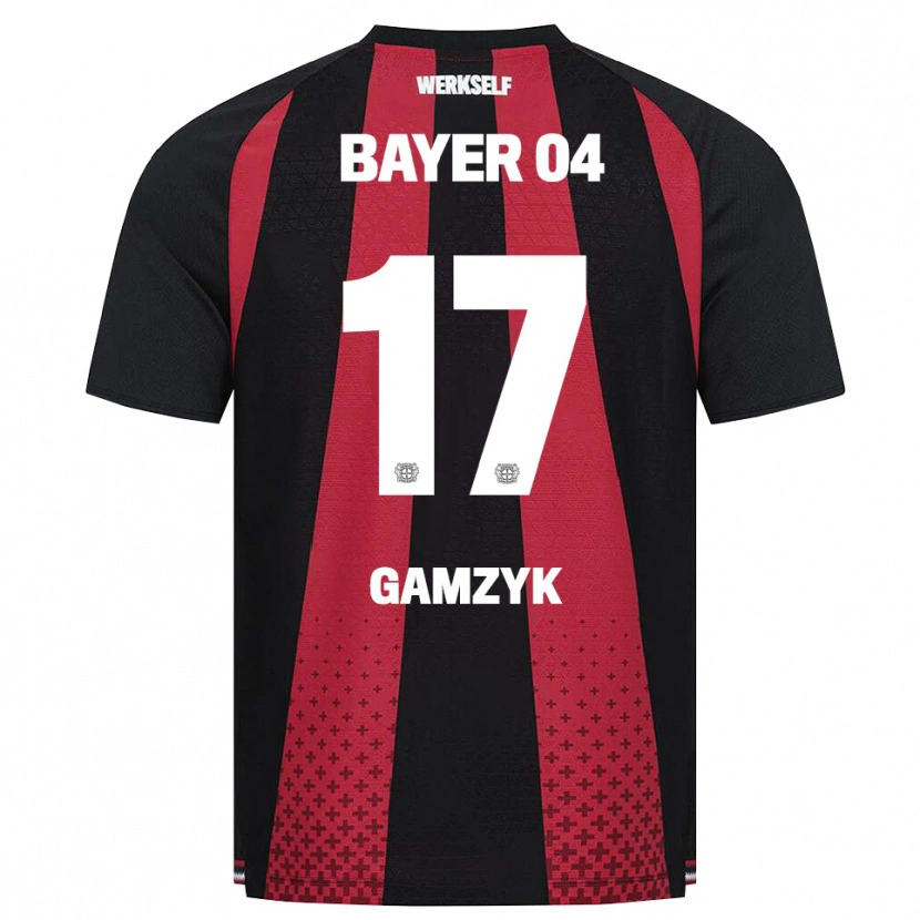 Danxen Mænd Andriy Gamzyk #17 Sort Hvid Rød Hjemmebane Spillertrøjer 2026/27 Trøje T-Shirt