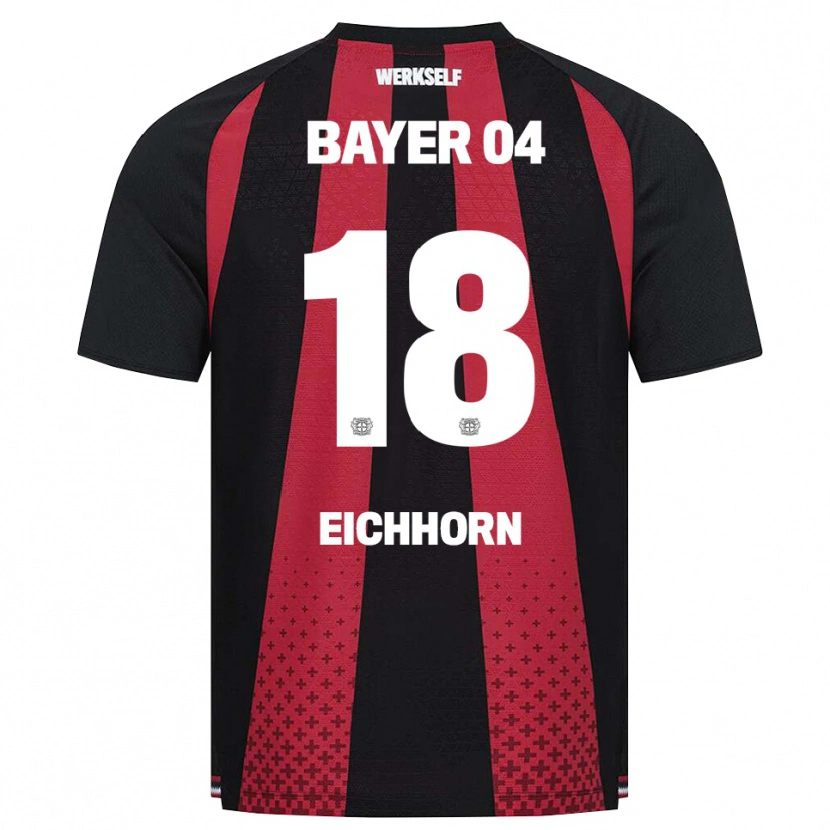 Danxen Mænd Kennet Eichhorn #18 Sort Hvid Rød Hjemmebane Spillertrøjer 2026/27 Trøje T-Shirt