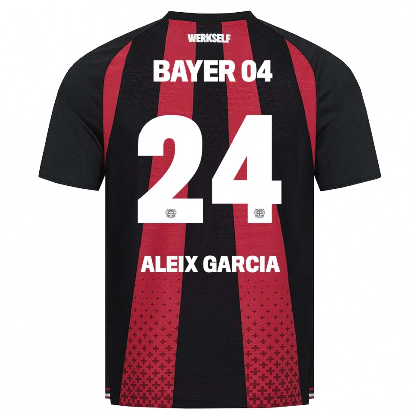 Danxen Mænd Aleix García #24 Sort Hvid Rød Hjemmebane Spillertrøjer 2026/27 Trøje T-Shirt