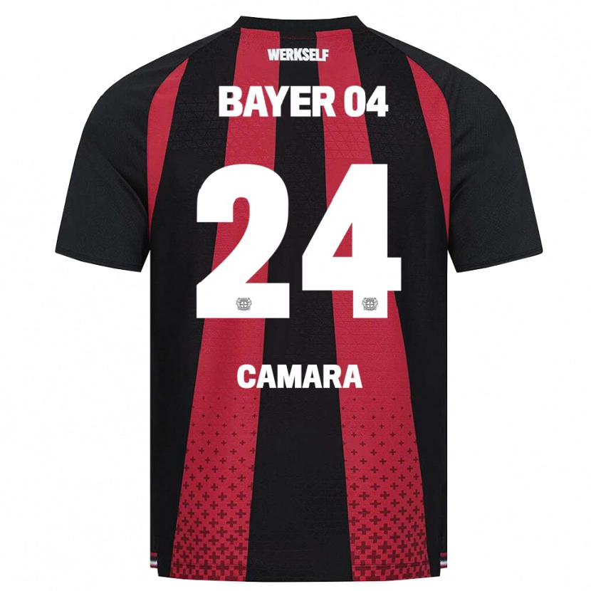 Danxen Mænd Nourdine Camara #24 Sort Hvid Rød Hjemmebane Spillertrøjer 2026/27 Trøje T-Shirt