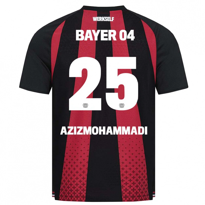 Danxen Mænd Mick Aziz Mohammadi #25 Sort Hvid Rød Hjemmebane Spillertrøjer 2026/27 Trøje T-Shirt