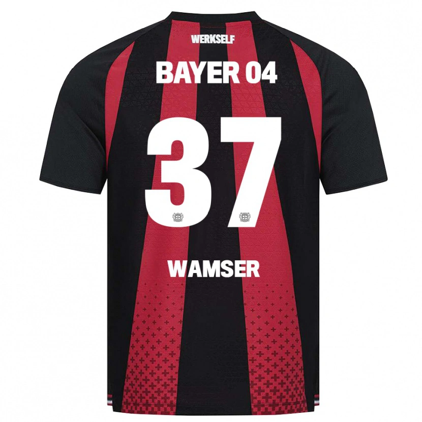 Danxen Mænd Carlotta Wamser #37 Sort Hvid Rød Hjemmebane Spillertrøjer 2026/27 Trøje T-Shirt