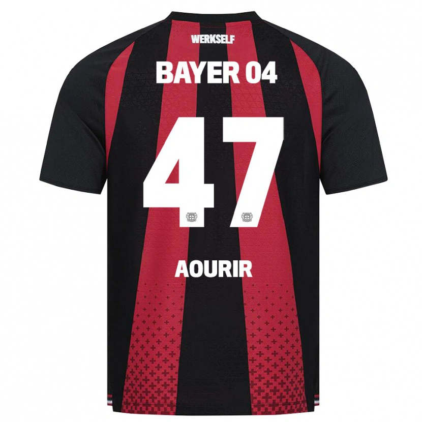 Danxen Mænd Ayman Aourir #47 Sort Hvid Rød Hjemmebane Spillertrøjer 2026/27 Trøje T-Shirt