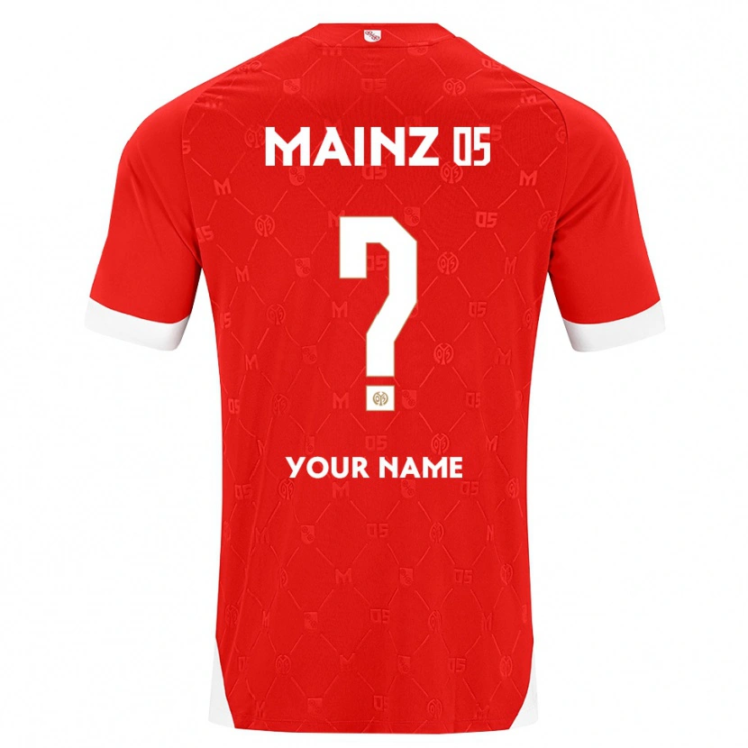 Danxen Mænd Dit Navn #0 Rød Hvid Hjemmebane Spillertrøjer 2026/27 Trøje T-Shirt