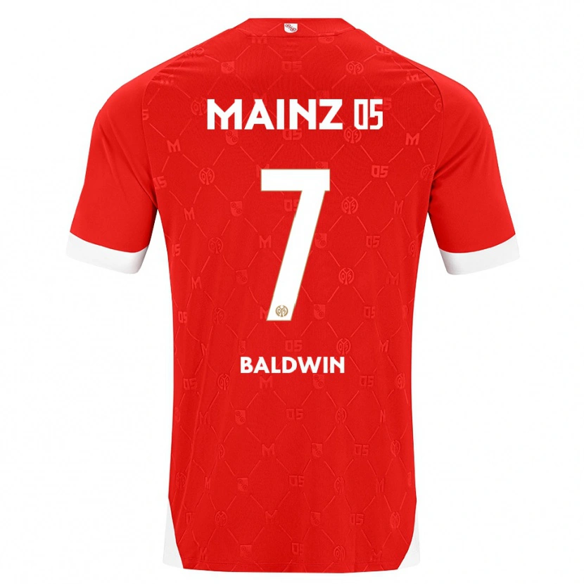 Danxen Mænd Kevin Baldwin #7 Rød Hvid Hjemmebane Spillertrøjer 2026/27 Trøje T-Shirt