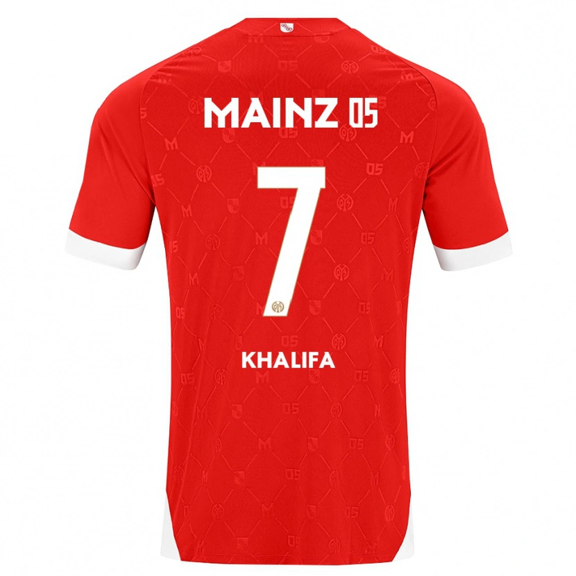 Danxen Mænd Sarah Khalifa #7 Rød Hvid Hjemmebane Spillertrøjer 2026/27 Trøje T-Shirt
