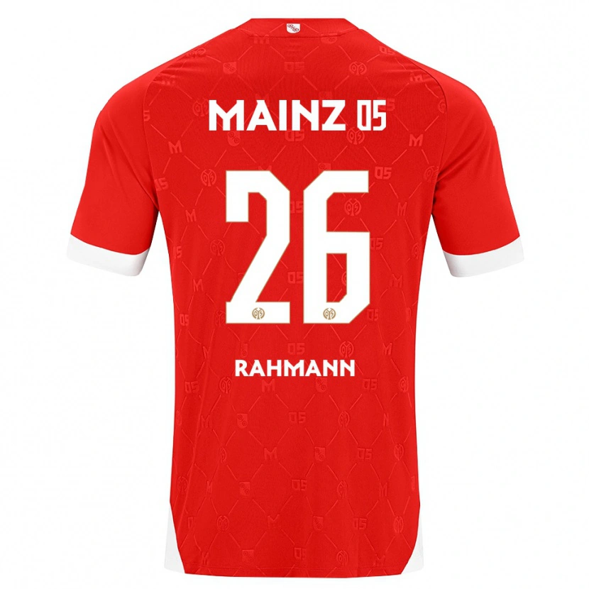 Danxen Mænd Luke Rahmann #26 Rød Hvid Hjemmebane Spillertrøjer 2026/27 Trøje T-Shirt