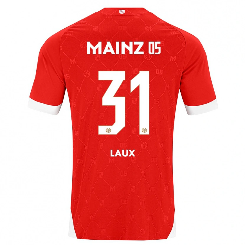 Danxen Mænd Lucas Laux #31 Rød Hvid Hjemmebane Spillertrøjer 2026/27 Trøje T-Shirt