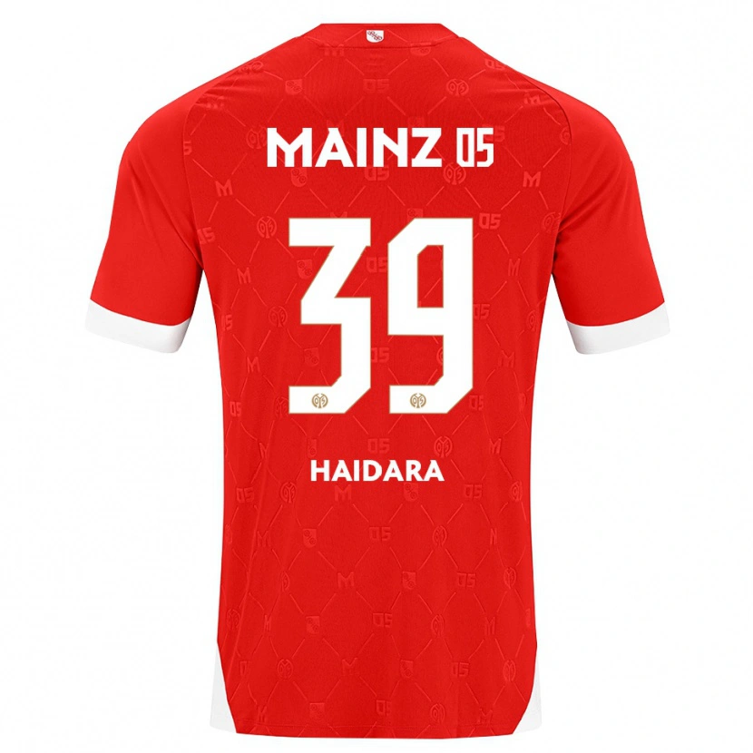 Danxen Mænd Alynho Haidara #39 Rød Hvid Hjemmebane Spillertrøjer 2026/27 Trøje T-Shirt