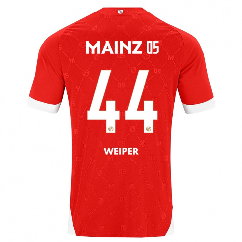 Danxen Mænd Nelson Weiper #44 Rød Hvid Hjemmebane Spillertrøjer 2026/27 Trøje T-Shirt
