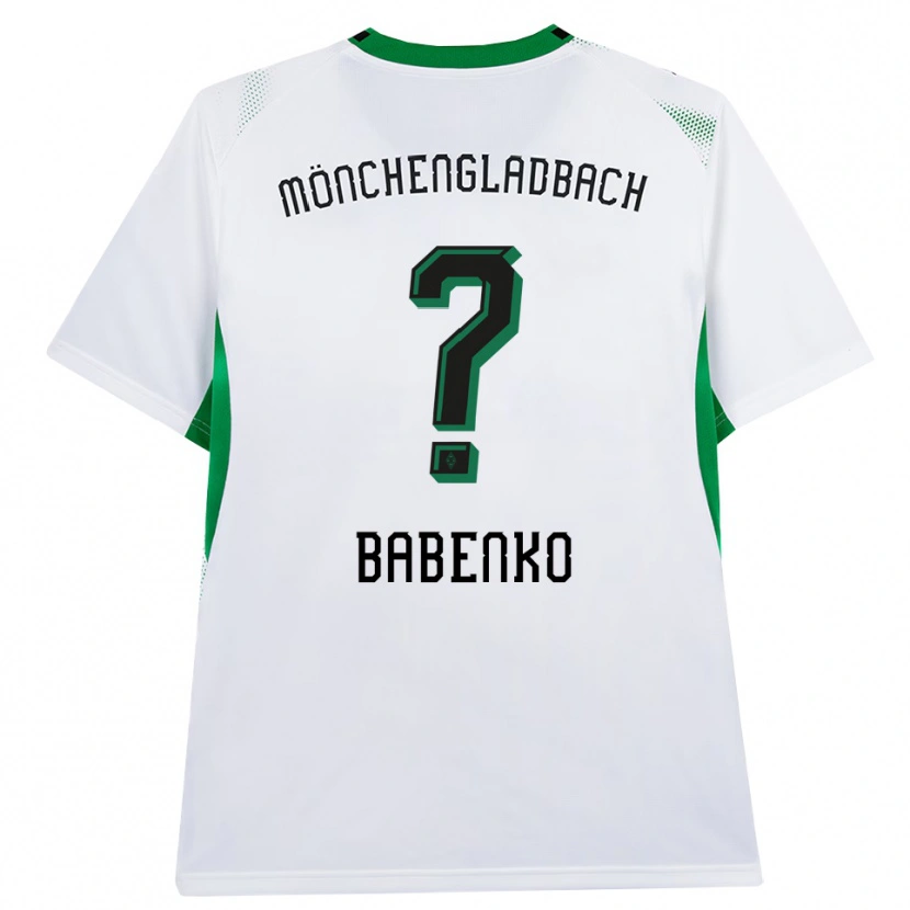 Danxen Mænd Artur Babenko #0 Hvid Sort Grøn Hjemmebane Spillertrøjer 2026/27 Trøje T-Shirt