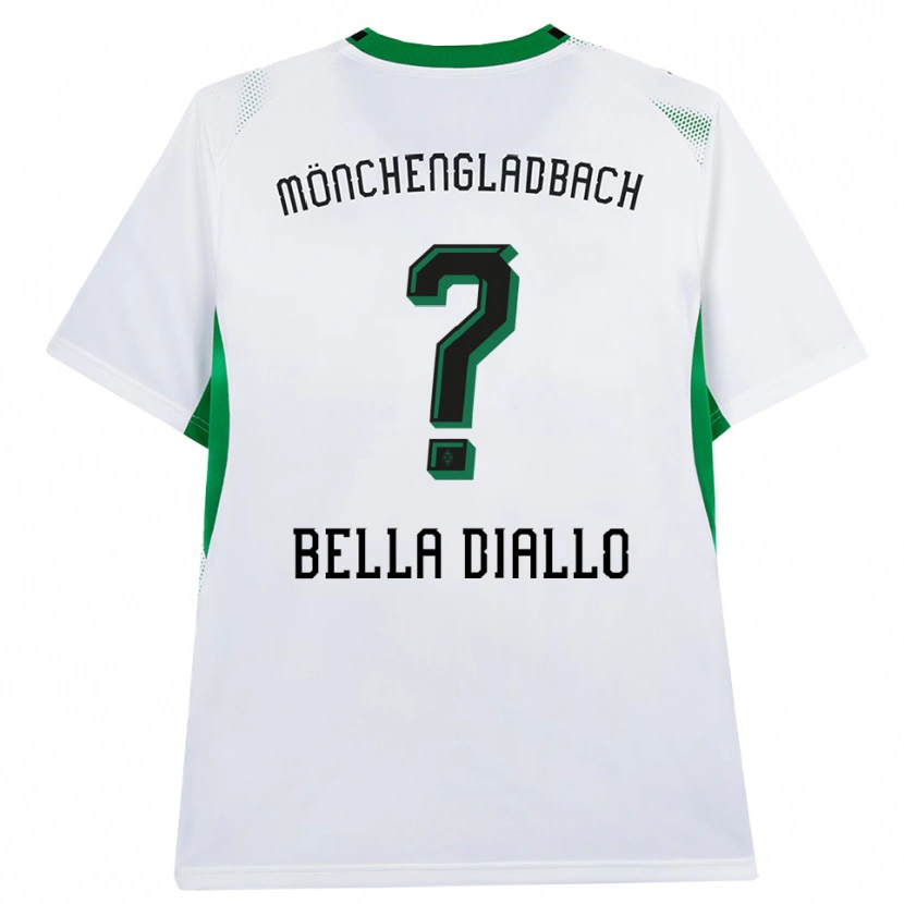 Danxen Mænd Oumar Bella Diallo #0 Hvid Sort Grøn Hjemmebane Spillertrøjer 2026/27 Trøje T-Shirt