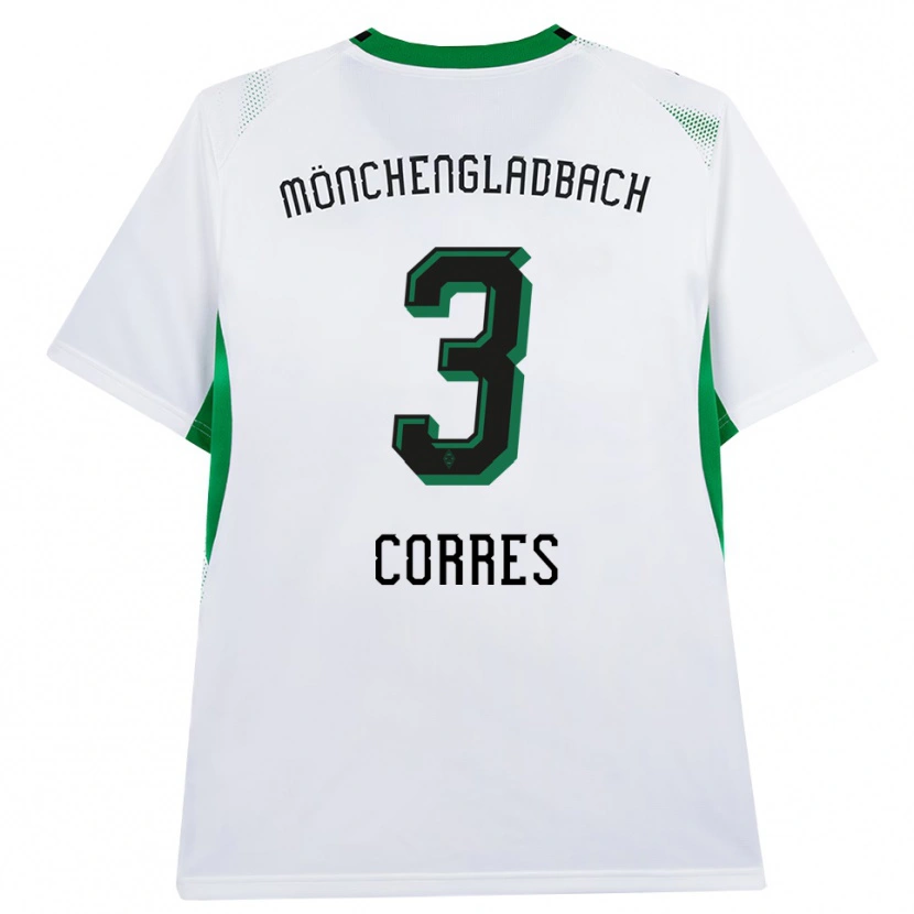 Danxen Mænd Carolin Corres #3 Hvid Sort Grøn Hjemmebane Spillertrøjer 2026/27 Trøje T-Shirt
