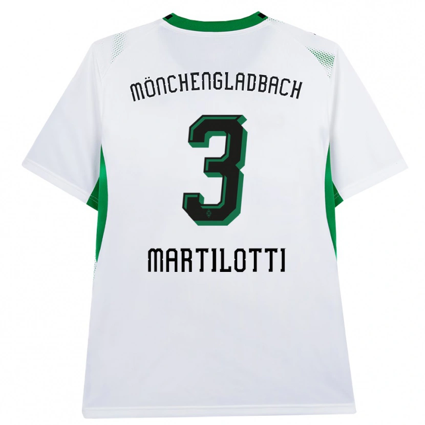 Danxen Mænd Francesco Martilotti #3 Hvid Sort Grøn Hjemmebane Spillertrøjer 2026/27 Trøje T-Shirt