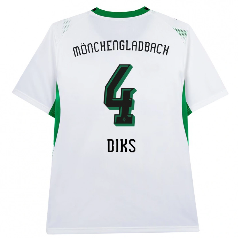 Danxen Mænd Kevin Diks #4 Hvid Sort Grøn Hjemmebane Spillertrøjer 2026/27 Trøje T-Shirt
