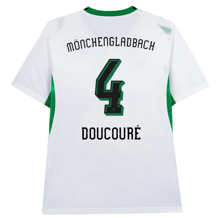 Danxen Mænd Mamadou Doucoure #4 Hvid Sort Grøn Hjemmebane Spillertrøjer 2026/27 Trøje T-Shirt