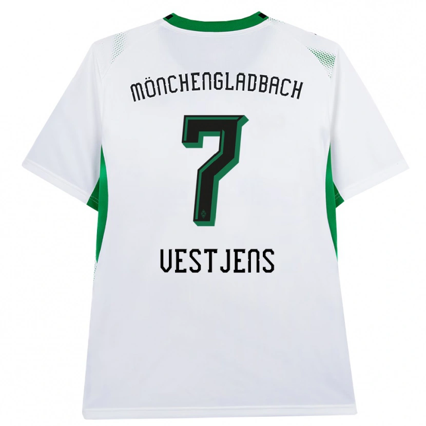 Danxen Mænd Kenny Vestjens #7 Hvid Sort Grøn Hjemmebane Spillertrøjer 2026/27 Trøje T-Shirt