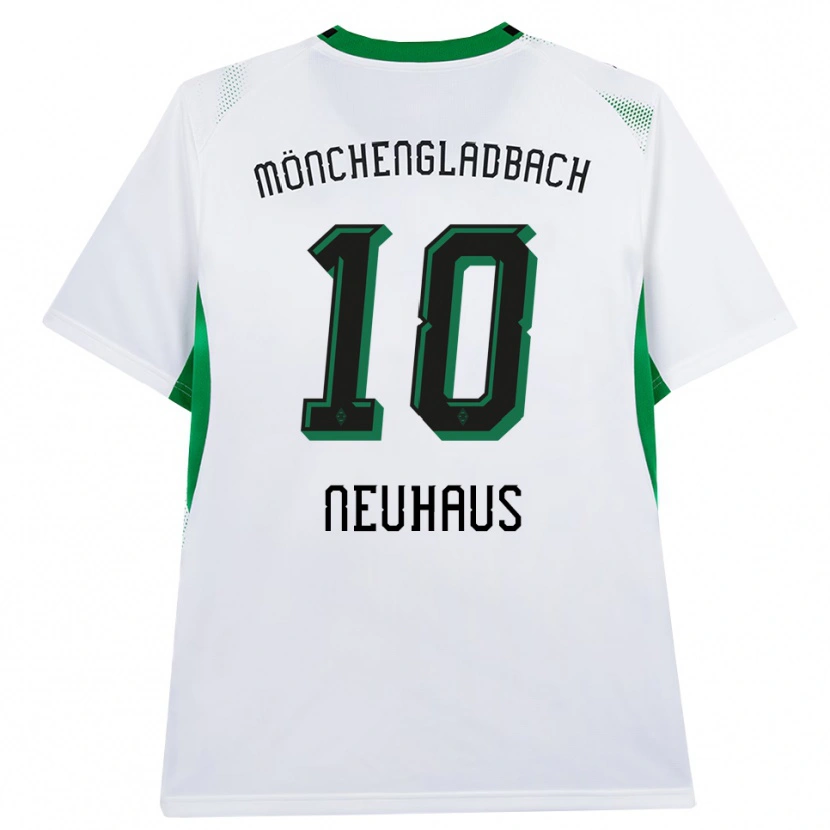 Danxen Mænd Florian Neuhaus #10 Hvid Sort Grøn Hjemmebane Spillertrøjer 2026/27 Trøje T-Shirt
