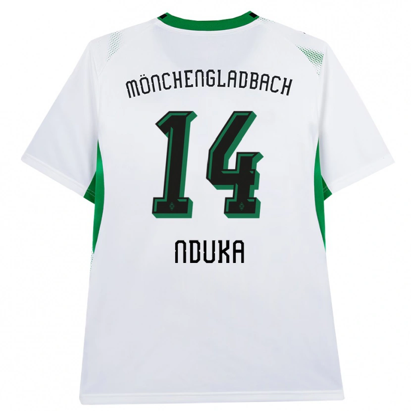 Danxen Mænd Michael Nduka #14 Hvid Sort Grøn Hjemmebane Spillertrøjer 2026/27 Trøje T-Shirt