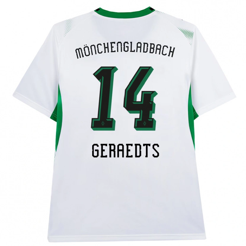 Danxen Mænd Kelsey Geraedts #14 Hvid Sort Grøn Hjemmebane Spillertrøjer 2026/27 Trøje T-Shirt