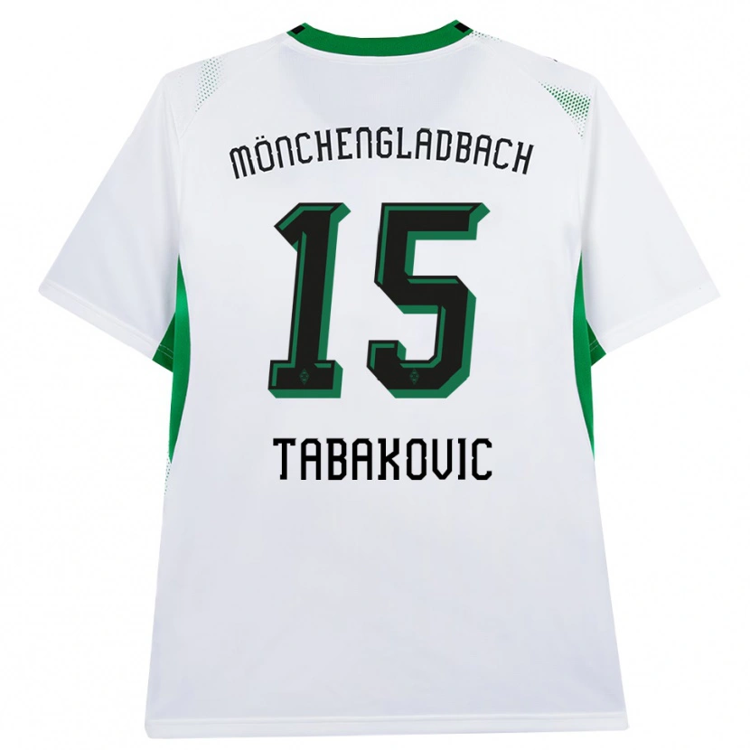 Danxen Mænd Haris Tabakovic #15 Hvid Sort Grøn Hjemmebane Spillertrøjer 2026/27 Trøje T-Shirt