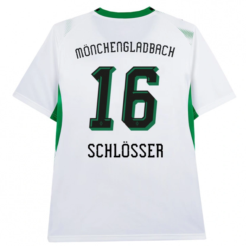Danxen Mænd Felix Schlößer #16 Hvid Sort Grøn Hjemmebane Spillertrøjer 2026/27 Trøje T-Shirt