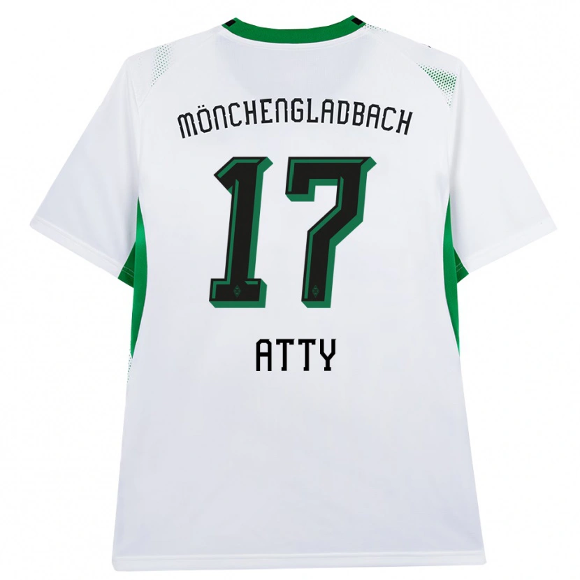 Danxen Mænd Yassir Atty #17 Hvid Sort Grøn Hjemmebane Spillertrøjer 2026/27 Trøje T-Shirt