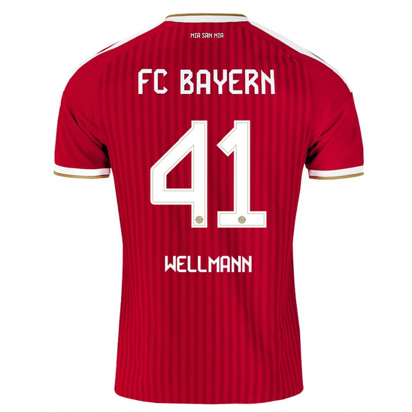 Danxen Mænd Anna Wellmann #41 Rød Hvid Blå Hjemmebane Spillertrøjer 2026/27 Trøje T-Shirt