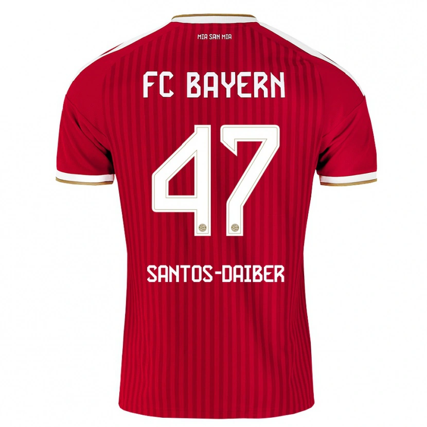 Danxen Mænd David Santos Daiber #47 Rød Hvid Blå Hjemmebane Spillertrøjer 2026/27 Trøje T-Shirt