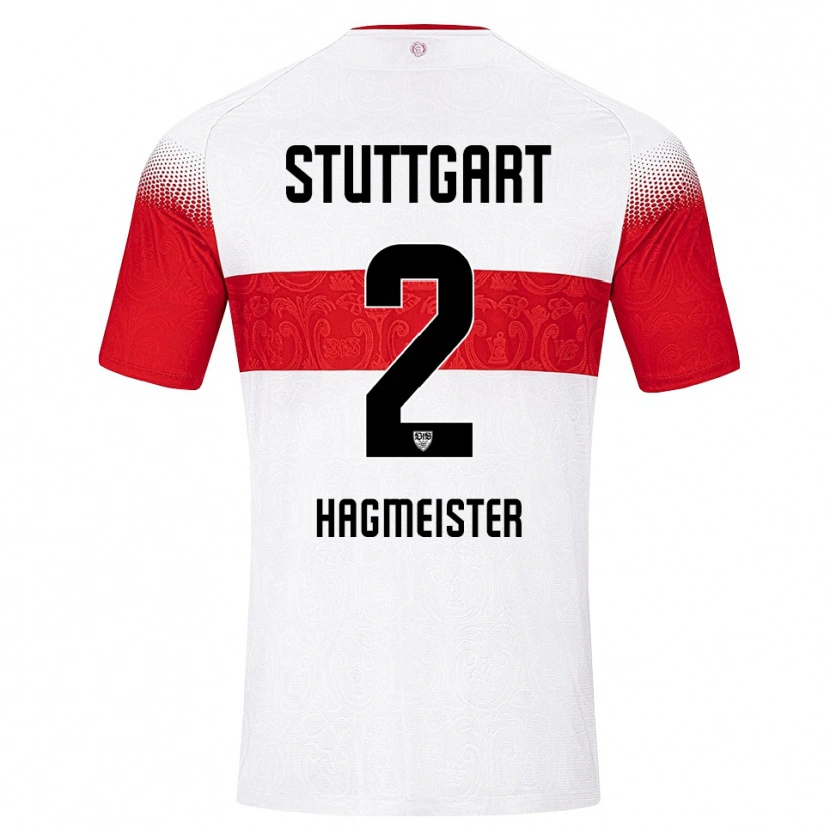 Danxen Mænd Tom Hagmeister #2 Hvid Rød Gul Hjemmebane Spillertrøjer 2026/27 Trøje T-Shirt