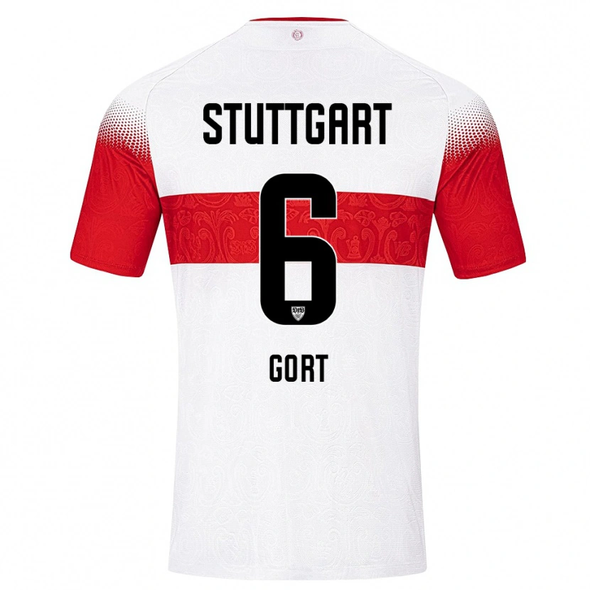 Danxen Mænd Felix Gort #6 Hvid Rød Gul Hjemmebane Spillertrøjer 2026/27 Trøje T-Shirt