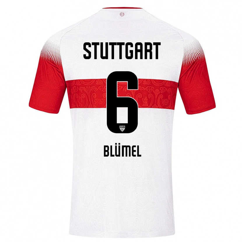 Danxen Mænd Charlotte Blümel #6 Hvid Rød Gul Hjemmebane Spillertrøjer 2026/27 Trøje T-Shirt