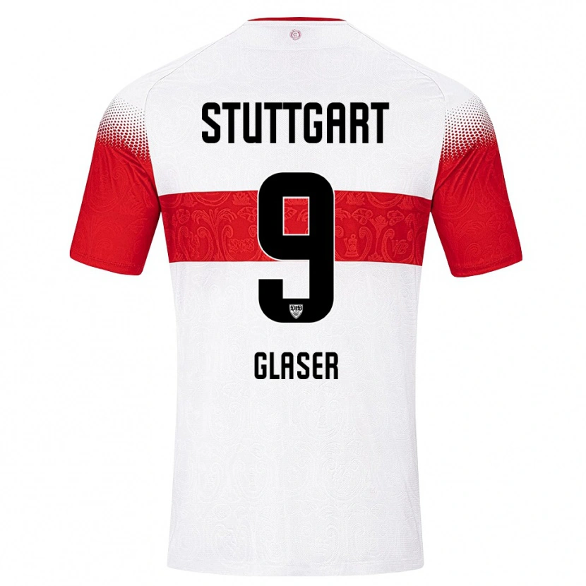 Danxen Mænd Julia Glaser #9 Hvid Rød Gul Hjemmebane Spillertrøjer 2026/27 Trøje T-Shirt