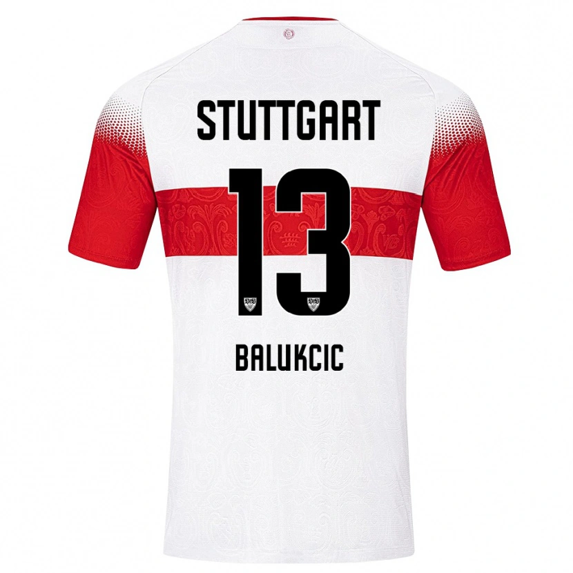 Danxen Mænd David Balukcic #13 Hvid Rød Gul Hjemmebane Spillertrøjer 2026/27 Trøje T-Shirt