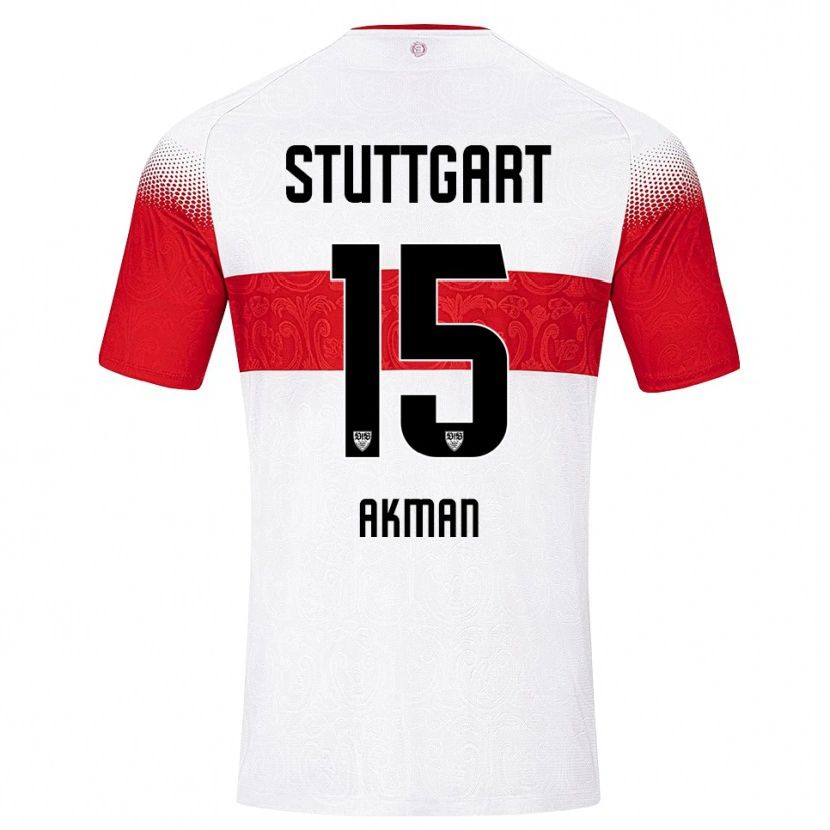 Danxen Mænd Aykan Akman #15 Hvid Rød Gul Hjemmebane Spillertrøjer 2026/27 Trøje T-Shirt
