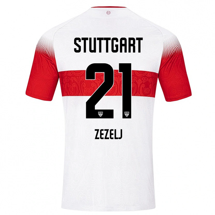 Danxen Mænd Neno Zezelj #21 Hvid Rød Gul Hjemmebane Spillertrøjer 2026/27 Trøje T-Shirt